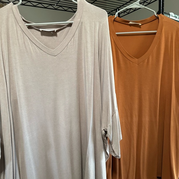 NEW & LIKE NEW - SET of 5 - ZENANA Fall Color Super Soft Shirts. Size 3X - Picture 3 of 9